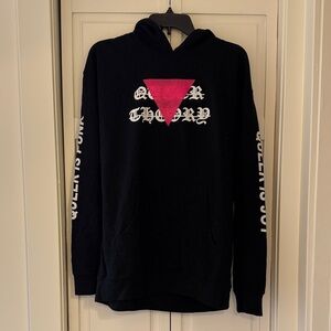 Black Graphic “Queer Theory” Hoodie Sweatshirt